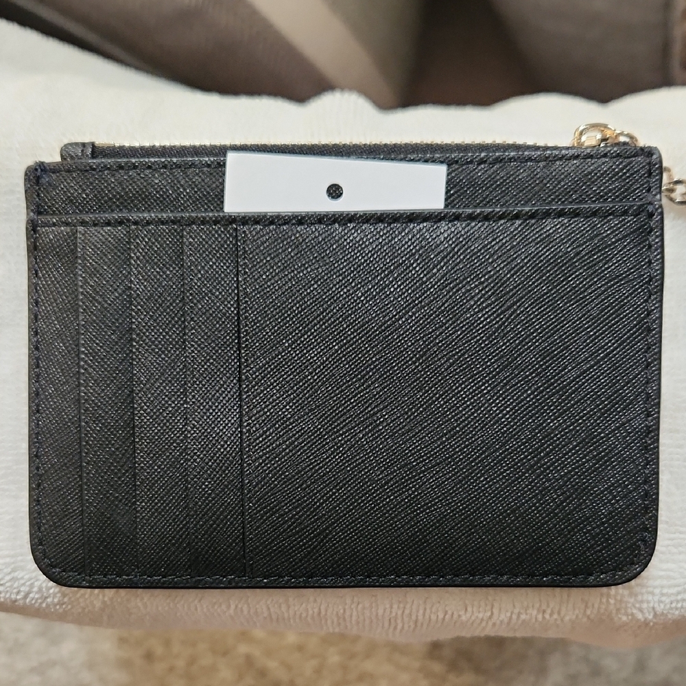 Kate Spade Black Zip Card Holder
